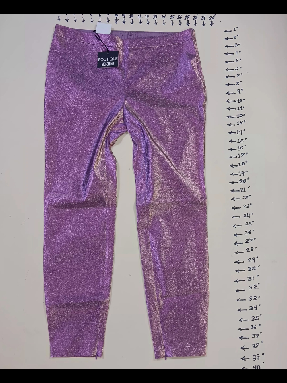 Moschino Strech Purple Shimmer Pants